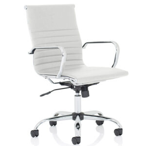Nola Medium White Bonded Leather Executive Chair