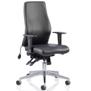 Onyx Faux Leather Ergo 24 Hour Executive Posture Chair - Optional Headrest