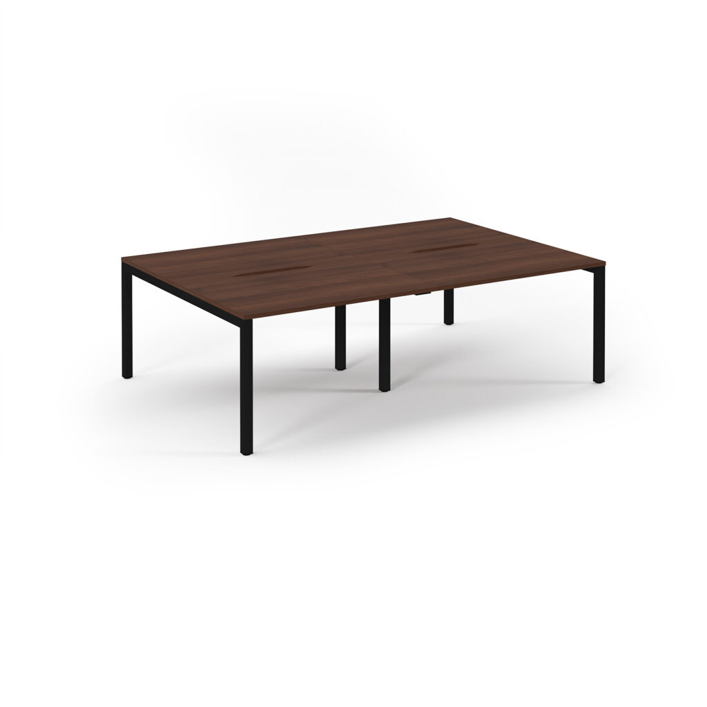 Connex Scalloped Double Back to Back Desk - 3200mm x 1600mm