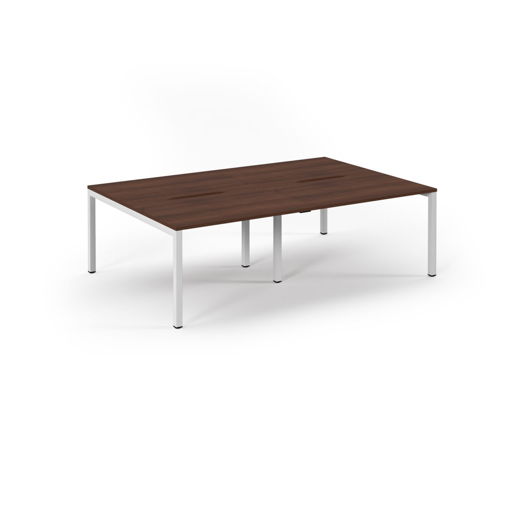 Connex Scalloped Double Back to Back Desk - 2400mm x 1600mm