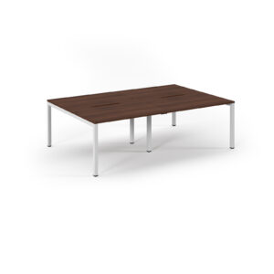 Connex Scalloped Double Back to Back Desk - 2400mm x 1600mm