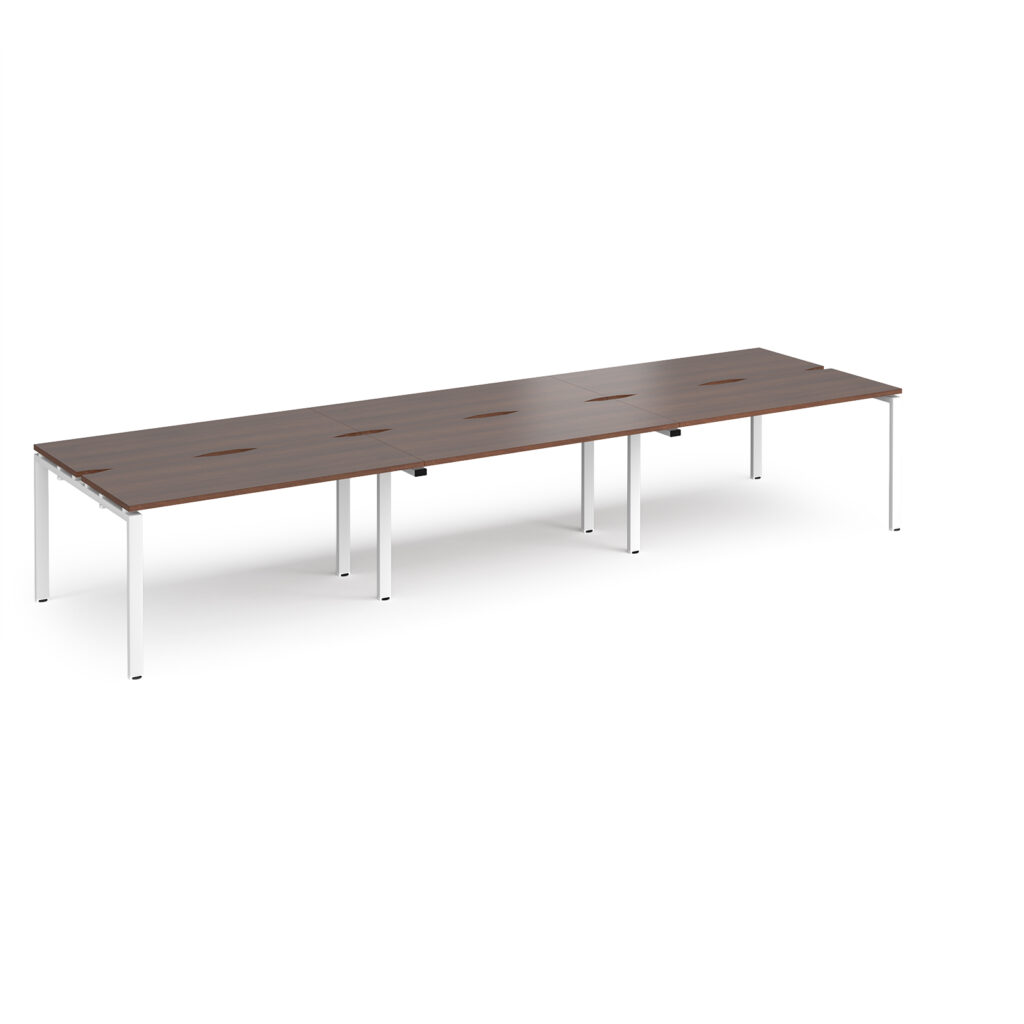 Connect II Deep Triple Back to Back Bench Desks - 1200mm Deep