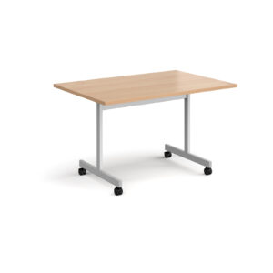 Rectangular Fliptop Meeting Table with Silver Frame - 1200mm x 800mm