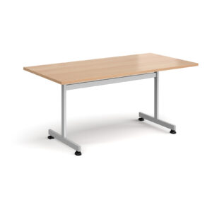 Rectangular Fliptop Meeting Table with Silver Frame - 1600mm x 800mm