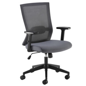 Travis Grey Mesh Back Operator Chair with Adjustable Arms