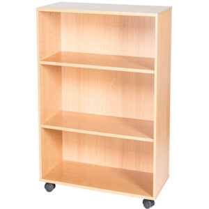 10 High Double Bay Open Mobile or Static Classroom Storage Unit with 2 Shelves - 943mm High