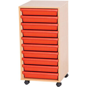 10 Tray A3 Mobile Single Bay Paper Storage Unit – 950mm High