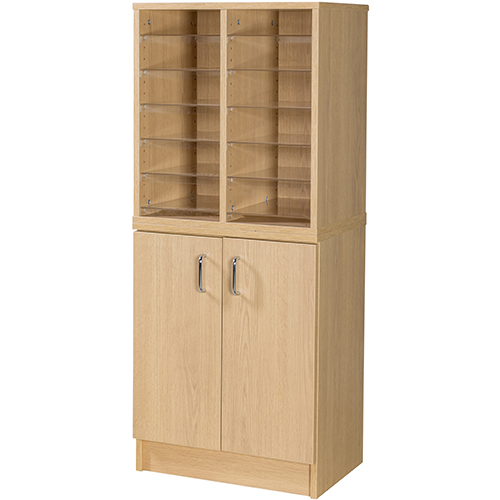 12 Space Pigeon Hole with Cupboard - 1320mm High