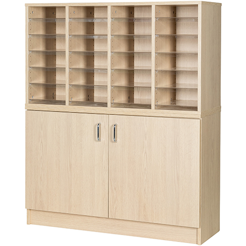 24 Space Pigeon Hole with Cupboard - 1320mm High