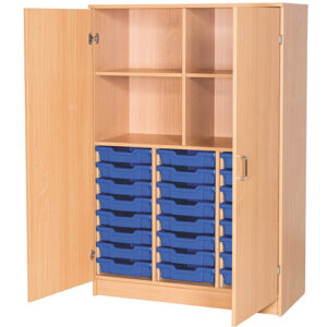 24 Tray Triple Bay Static Classroom Cupboard - 1510mm