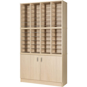 48 Space Pigeon Hole with Cupboard - 1930mm High