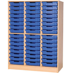 48 Tray Triple Bay Open Static Classroom Unit – 1510mm High