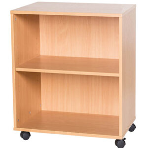 6 High Double Bay Open Mobile or Static Classroom Storage Unit with Shelf - 615mm High