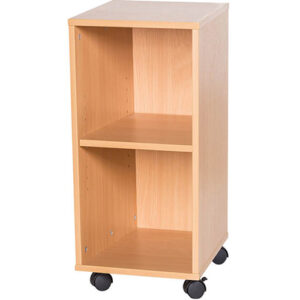 6 High Single Bay Open Mobile or Static Classroom Storage Unit with Shelf - 615mm High