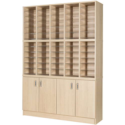 60 Space Pigeon Hole with Cupboard - 1930mm High