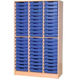 60 Tray Triple Bay Open Static Classroom Unit – 1838mm High