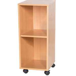 7 High Single Bay Open Mobile or Static Classroom Storage Unit with Shelf - 697mm High