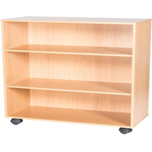 8 High Triple Bay Open Mobile or Static Classroom Storage Unit with 2 Shelves - 779mm High
