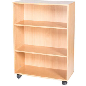 9 High Double Bay Open Mobile or Static Classroom Storage Unit with 2 Shelves - 861mm High