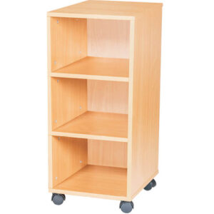 9 High Single Bay Open Mobile or Static Classroom Storage Unit with 2 Shelves - 861mm High