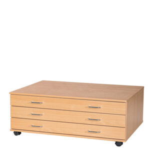 A1 Premium Wooden Plan Chest - 3 Drawer - 466mm High