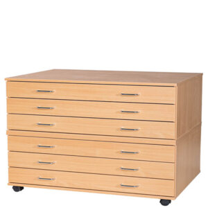 A1 Premium Wooden Plan Chest - 6 Drawer - 867mm High