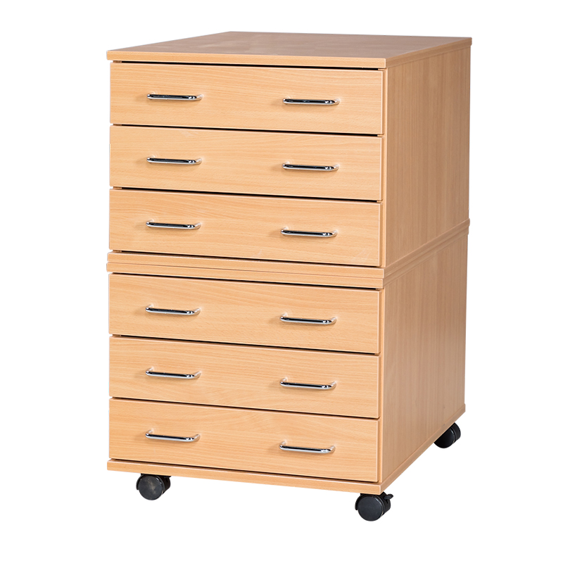 A2 Premium Wooden Plan Chest - 6 Drawer - 867mm High
