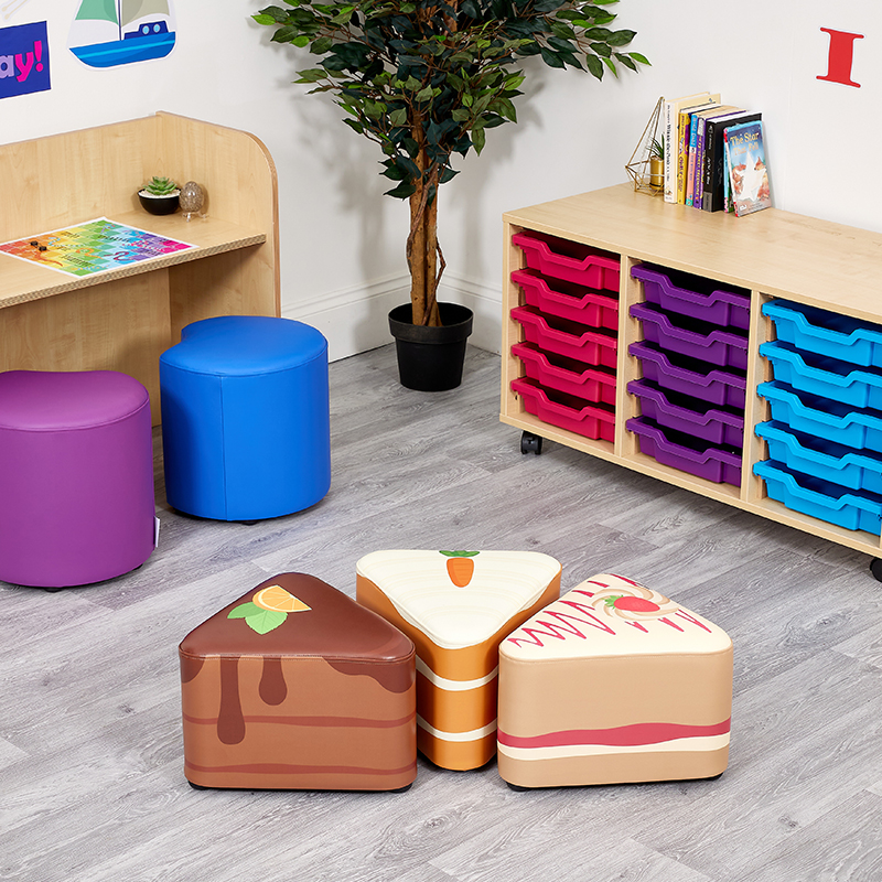 ACORN Durable Soft Set of 6 Seat Pods - Mixed Cakes