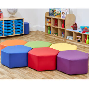 ACORN Hexagon Shaped Childrens Soft Seating - Choice of 8 Colours