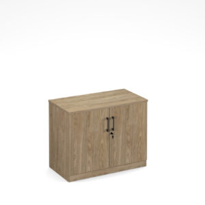 Anson Executive Low Cupboard Unit - Barcelona Walnut - 800mm High