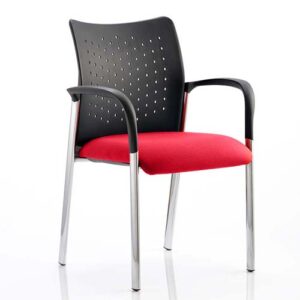 Academy School Reception Chair - Chrome Frame With Arms