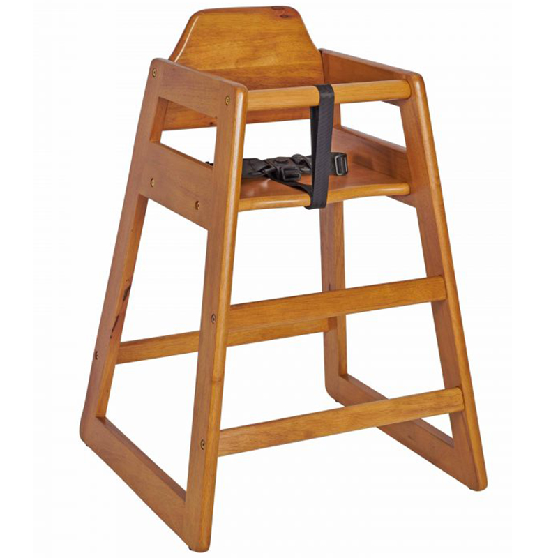 Bambino Wooden Stackable Baby High Chair Light Oak