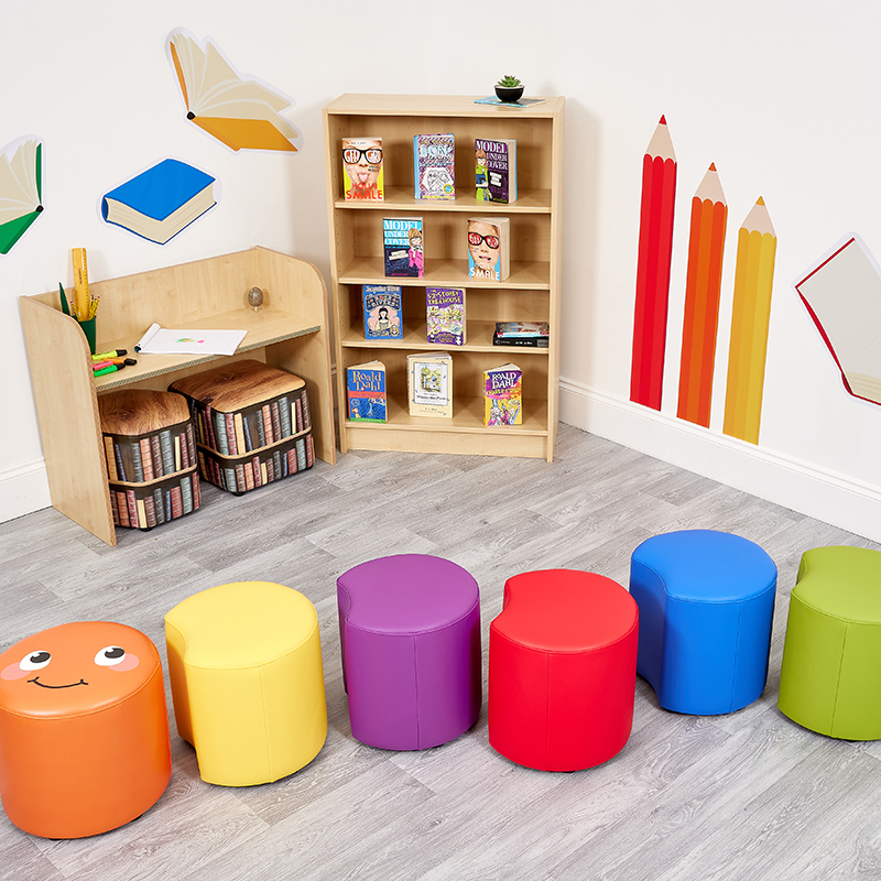 ACORN Durable Soft Seating Caterpillar Design Module Foam Seats - Set of 6