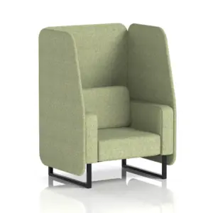Brixworth Open Booth in Single Tone - Arm Chair