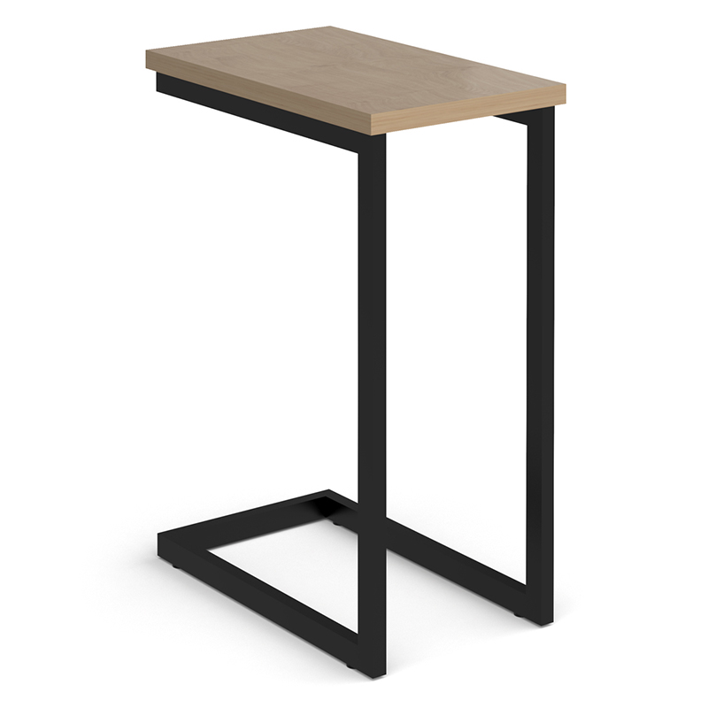 Buddy Laptop Table with Black Frame and Kendal Oak Top