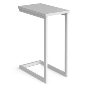 Buddy Laptop Table with White Frame and White Top
