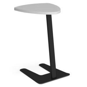 Buddy Shield Laptop Table with Black Frame and White Top