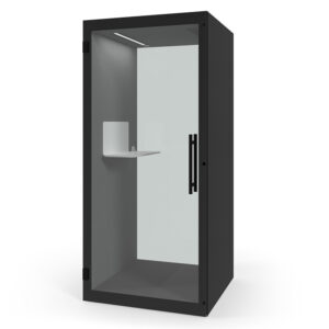 Chatbox Single Person Enclosed Privacy Booth - Black
