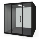 CBX-4-K-Chatbox-Quad-Acoustic-Hub-Black-Nobis-Office-Furniture