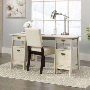 Cleo Trestle Home Office Desk - Chalked Chestnut