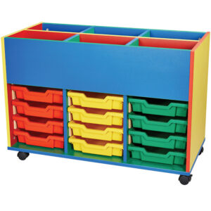 COLORE! 6 Bay 12 Tray Mobile  Unit + Kinderbox - 671mm High