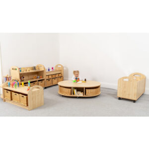 Interactive Nursery Discovery Kit - Light Up & Mirrored Panels + Storage