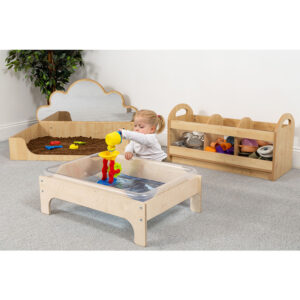 Engaging Toddler Messy Play Area - Sand/Water Table, Storage & Trays