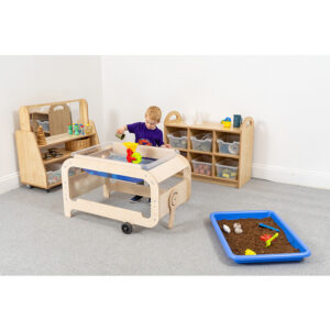 Brilliant Messy Play Zone Kit - Sand/Water Table, Storage & Trays