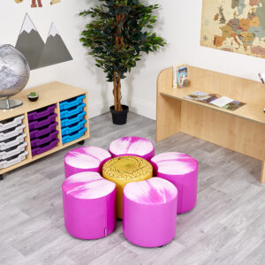 ACORN Durable Soft Seating Daisy Design Module Foam Seats - Set of 6