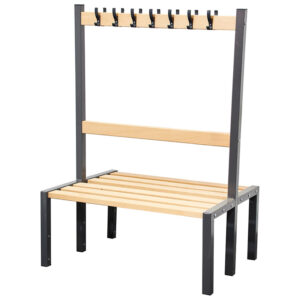 Double Sided 14 Hook Cloakroom Bench - 900mm Wide