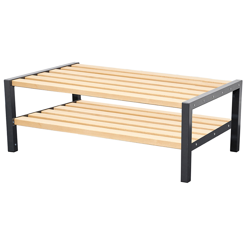 Double Sided Cloakroom Bench with Shoe Rack – 1200mm Wide