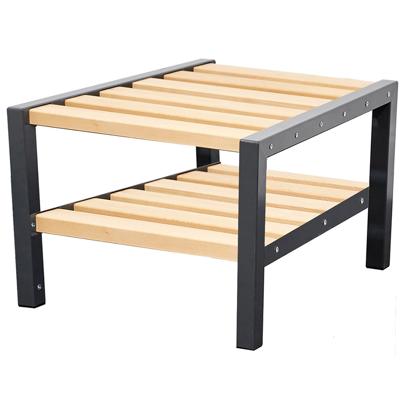 Double Sided Cloakroom Bench with Shoe Rack – 600mm Wide