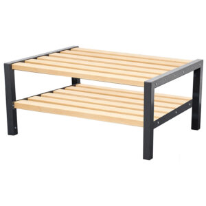 Double Sided Cloakroom Bench with Shoe Rack – 900mm Wide