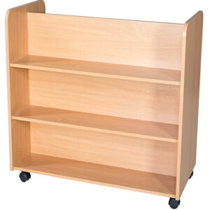 Double Sided Mobile School Bookcase - 900mm High